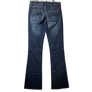 Vanity MOTO Womens Dark Wash Bootcut Stretch Jean Size 27